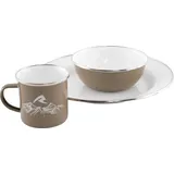 Robens Tongass Single Enamel Geschirrset - Khaki - One Size