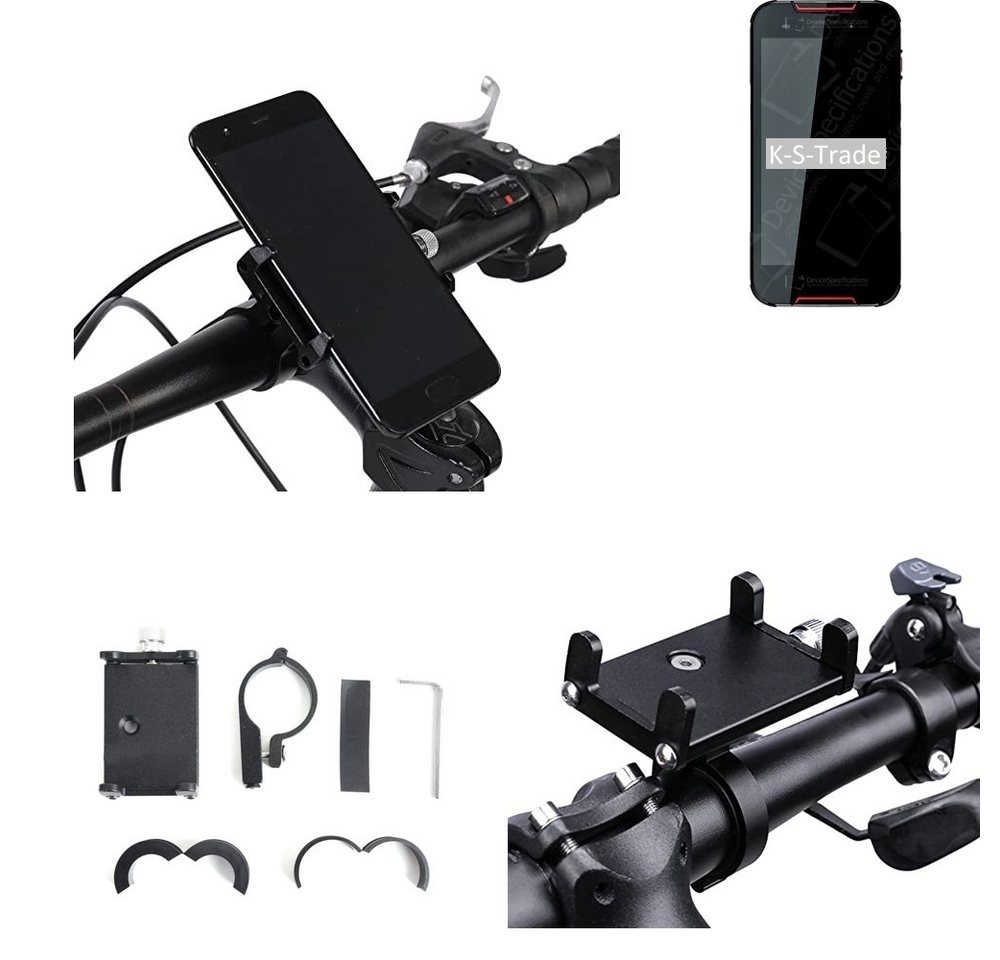K-S-Trade für Cubot Quest Lite Smartphone-Halterung, (Handyhalterung das Fahrrad Halter Lenkstange Fahrradhalterung) schwarz
