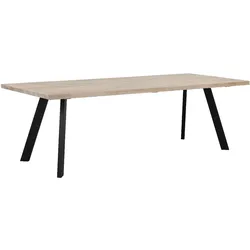 Esstisch Fred 240x100cm, Eiche Weiß pigmentiert
