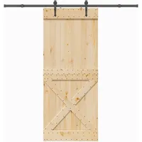 vidaXL Schiebetür rechts 95 x 210 cm braun