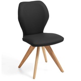 Niehoff Sitzmöbel Colorado Trend-Line Design-Stuhl Gestell Wildeiche - Leder Napoli schwarz