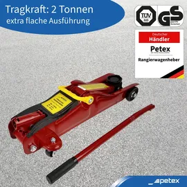 PETEX Rangierwagenheber Stahl 2t 85mm - 330mm rot