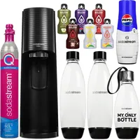 Wassersprudler SodaStream Terra Black + 3 Flaschen + Pepsi Sirup 440ml + Bolero - Schwarz