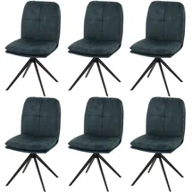 MCW Esszimmerstuhl MCW-M68 Stoff blau 6er Set