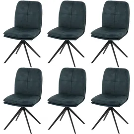 MCW Esszimmerstuhl MCW-M68 Stoff blau 6er Set
