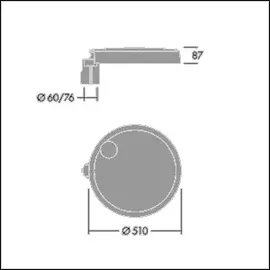 Thorn LED-Mastleuchte IP66 mit Bewegungsmelder 36L10 anthrazit