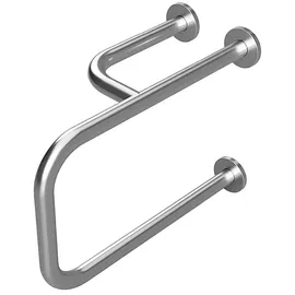 Brillantbad BELP Stützgriff Links Edelstahl gebürstet mit Abdeckung 235x380x516 mm, 120 kg Traglast für Bad & WC >> zum Bohren