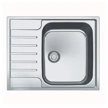 Franke ARGOS AGX 211-62 Flachrandspüle / Edelstahl / Reversibel / Druckknopf / 45 cm - Silber