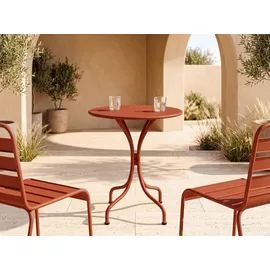 vente-unique Gartentisch Ø 60 x 70 cm Rot/Braun