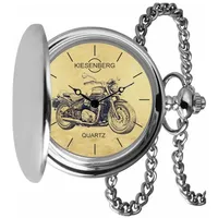 KIESENBERG Taschenuhr Vintage Silber Persönliches Geschenk für Triumph Bonneville Speedmaster Motorrad Herren Uhr TA-5558