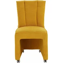 exxpo - sofa fashion Sessel Costa Hochlehnsessel 52 x 95 x 71 cm Gelb mit Rollen