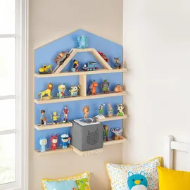 Tectake tectake® Wandregal, für bis zu 50 Tonies, abgerundete Ecken, 50 x 15,5 x 60 cm, unsichtbare Aufhängung