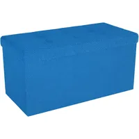 Intirilife Faltbare Sitzbank 76x38x38 cm in OZEAN BLAU -