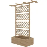Outsunny Hochbeet 160 x 55 x 183 cm Beige