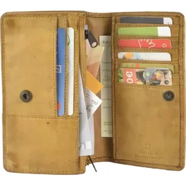 Bear Design Geldbörse Damen Portemonnaie ocker gelb