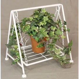 DanDiBo Ambiente Blumenhocker Schaukel Romance 30 x 30 x 24 cm Weiß