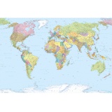 KOMAR Fototapete World Map 368 cm