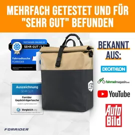 FORRIDER Basic Explorer Gepäckträgertasche 22L beige