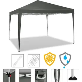 Woltu Faltpavillon 3 x 3 m Grau