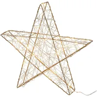 Creativ light Dekostern »Draht-Stern«, (2 St.), mit 30 LED, 2er Set, beige