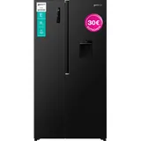 Gorenje NRS917E41BXWD Kühl-Gefrierkombination/Freistehend/ 541L/ 39dB/ EEK: E/NoFrost Plus/Wasserspender/Multiflow 360°/ CrispZone/SuperCool/FastFreeze/(BxHxT): 91,1 × 178,6 × 61,5 cm/Schwarz