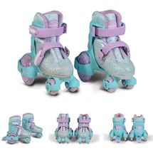 Byox Rollschuhe Beetle Größe XS 26-29, PU-Rollen, ABEC-5 Lager, Stopper hinten lila