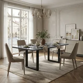 Mäusbacher Ausziehtisch 210 x 75 x 0 cm schwarz