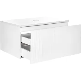 Beliani Waschbeckenunterschrank 80 x 40 x 52 cm Weiß