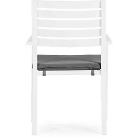 BIZZOTTO Helina Gartenstuhl 55 x 55 x 86 cm weiß stapelbar mit Armlehne