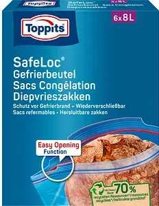 Preisvergleich Produktbild 6 Toppits Gefrierbeutel SafeLoc 8,0 l