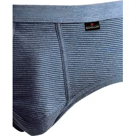 SCHÖLLER Herren Slip gestreift blau 8 5er Pack