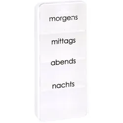 Tablettendose mo/mi/ab/na mit Blindenschrift