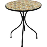 Mojawo Mosaik Mosaiktisch Bistrotisch 60 x 60 x 70 cm Rot