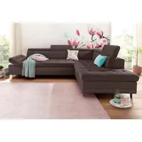 Ecksofa SIT & MORE "Limit L-Form", braun, B:275cm H:89cm T:217cm, Kunstleder SOFTLUX;Luxus-Microfaser ALTARA NUBUCK (100% Polyester);Struktur (100% Polyester), Sofas, Ecksofa, wahlweise mit Bettfunktion und Bettkasten