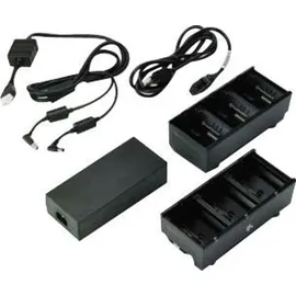 Zebra Technologies Zebra 3-Slot Battery Charger Connected via Y Cable - Batterieladegerät - Ausgangsanschlüsse: 3 - Großbritannien und Nordirland (Packung mit 2) - Schwarz