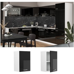 Vicco Hängeschrank Küchenschrank R-Line Solid Weiß Schwarz 40 cm modern