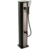 FRANKYSTAR Tanaga 20 - Niedrige Solardusche für Garten, 20 l mit Handbrause und Waschbecken
