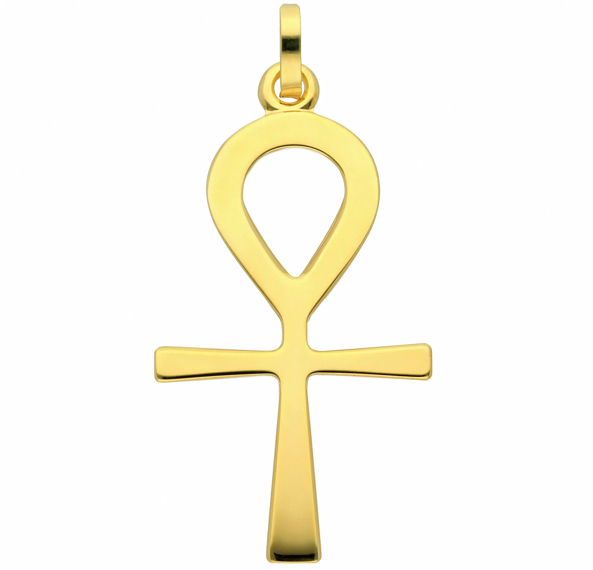 Kette mit Anhänger ADELIA ́S "585 Gold Kreuz Lebenszeichen" Halsketten Gr. Gelbgold 585, goldfarben (gold) Damen Ketten mit Anhänger Schmuckset - Set Halskette