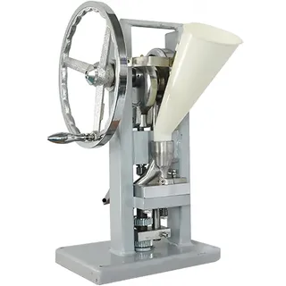 Manuelle Tablettenpresse Maschine, Handkurbel Edelstahl Pillenmacher für DIY Pulver Tabletten Effizient 2000 Tabletten/H für Labor und Heimgebrauch