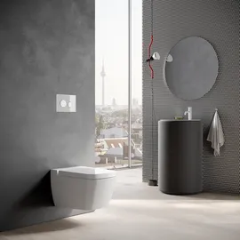 TECE loop WC-Betätigungsplatte Kunststoff, für Zweimengentechnik, Weiß