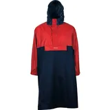 PRO-X elements Unisex Davos Poncho, Marine/Rot, M-L
