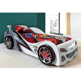 Vipack Autobett Brap Brap weiß/grau