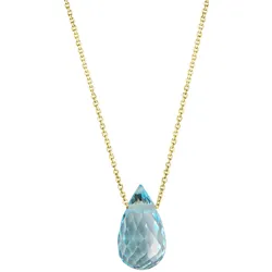 Celesta Gold Anhänger mit Kette 375 Gold sky Blautopas