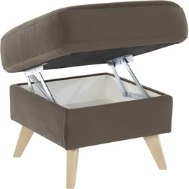 exxpo - sofa fashion Hocker Salerno Bankhocker bequem und komfortabel 140 x 46 x 67 cm Grau