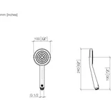 Dornbracht Handbrause, Ø 100mm, 28015979-19, Farbe: Dark Chrome