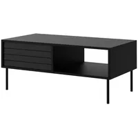 Mirjan24 Couchtisch, Schwarz, Holz Optik, Rechteckig,Rechteckig, 100x45x55 cm, Wohnzimmer,