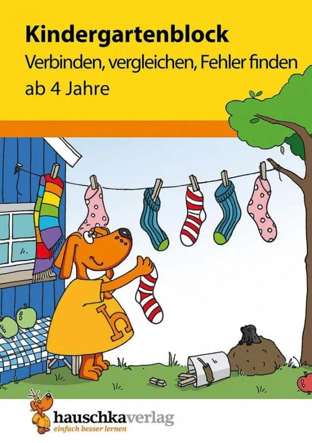 Hauschka Verlag 622 Kindergartenblock - Verbinden, vergleichen, Fehler finden...