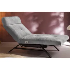 KAWOLA Relaxliege AMERIVA Polyester 80 x 110 x 158 cm Grau mit Kissen und Kopfteil