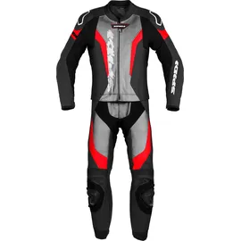 Spidi Laser Touring Lederkombi - Schwarz/Hellgrau/Rot / 50