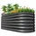 luxuskollektion Hochbeet Oval 180 x 90 x 45 cm Silber